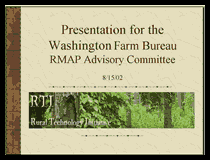 Click to view the RTI presentation for the Washington Farm Bureau