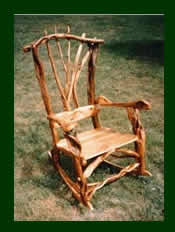 Small diameter timber rocking chair