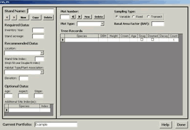 Figure 2: Inventory Wizard data entry form