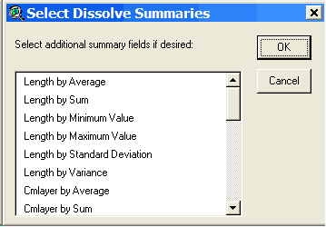 Select additional summary fields if desired