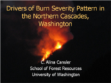 Click to View: 2. Drivers of Burn Severity Pattern in the Northern Cascades, Washington