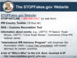 Click to View: 43. The STOPFakes.gov Website