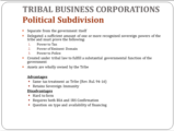 Click to View: 17. TRIBAL BUSINESS CORPORATIONS Political Subdivision