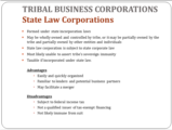 Click to View: 21. TRIBAL BUSINESS CORPORATIONS  State Law Corporations