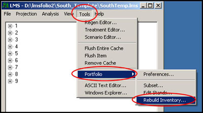 Figure 8-5: Opening an LMS Portfolio.