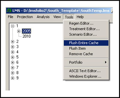 Figure 9-10: Flushing the cache will reset your projections back to your original inventory. Be careful – there is no “undo” for his action.