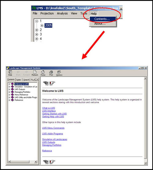 Figure 9-17: LMS has a comprehensive built-in help program.